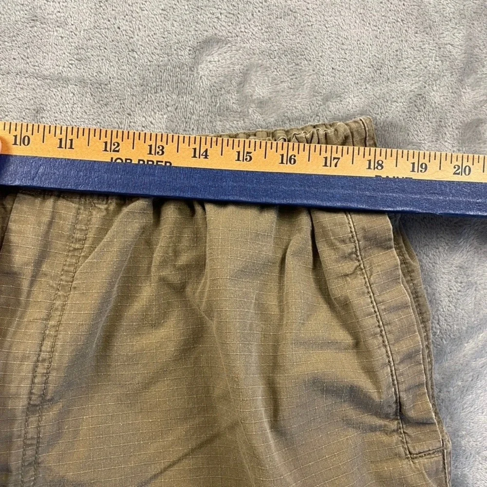 Gap Factory Store Men's XL Ripstop Hiking Shorts Khaki Tan Built-in Belt Cotton